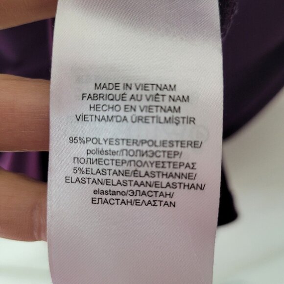 Lauren Ralph Lauren Dress Womens 6 Purple Sinch‎ Side 3/4 Bell Sleeve Scuba Knit - Picture 6 of 14